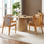 Round Dining Table Modern Wood Kitchen Table