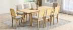 TOPMAX Rustic Extendable Dining Table Set