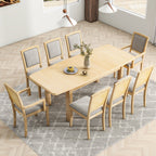 TOPMAX Rustic Extendable Dining Table Set