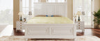 Pinewood Vintage Tall Headboard King Bed Frame with Classic Details - White