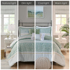Full/Queen 5 Piece Seersucker Comforter Set