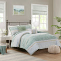 Full/Queen 5 Piece Seersucker Comforter Set