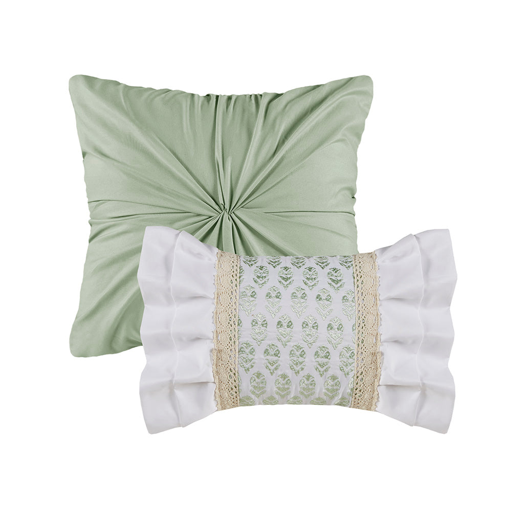 Full/Queen 5 Piece Seersucker Comforter Set