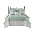 Full/Queen 5 Piece Seersucker Comforter Set