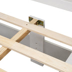Full Bed with Bookcase Headboard and Under Bed Storage Drawers - White or Espresso