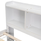 Full Bed with Bookcase Headboard and Under Bed Storage Drawers - White or Espresso
