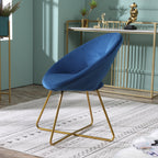 Slatina Velvet Accent Chair with Gold Base - Blue or Gray