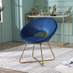 Slatina Velvet Accent Chair with Gold Base - Blue or Gray