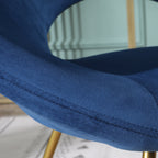 Slatina Velvet Accent Chair with Gold Base - Blue or Gray