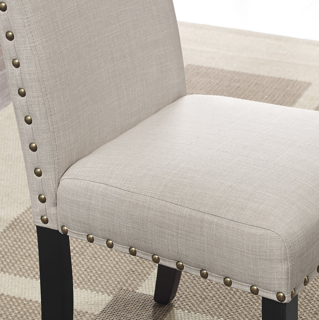 Eleanor Upholstered Dining Chairs with Nailhead Trim - Set of 2