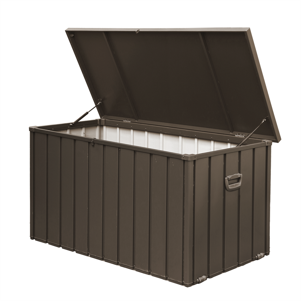 200 Gallon Outdoor Storage Deck Box with Waterproof Design - Dark Brown
