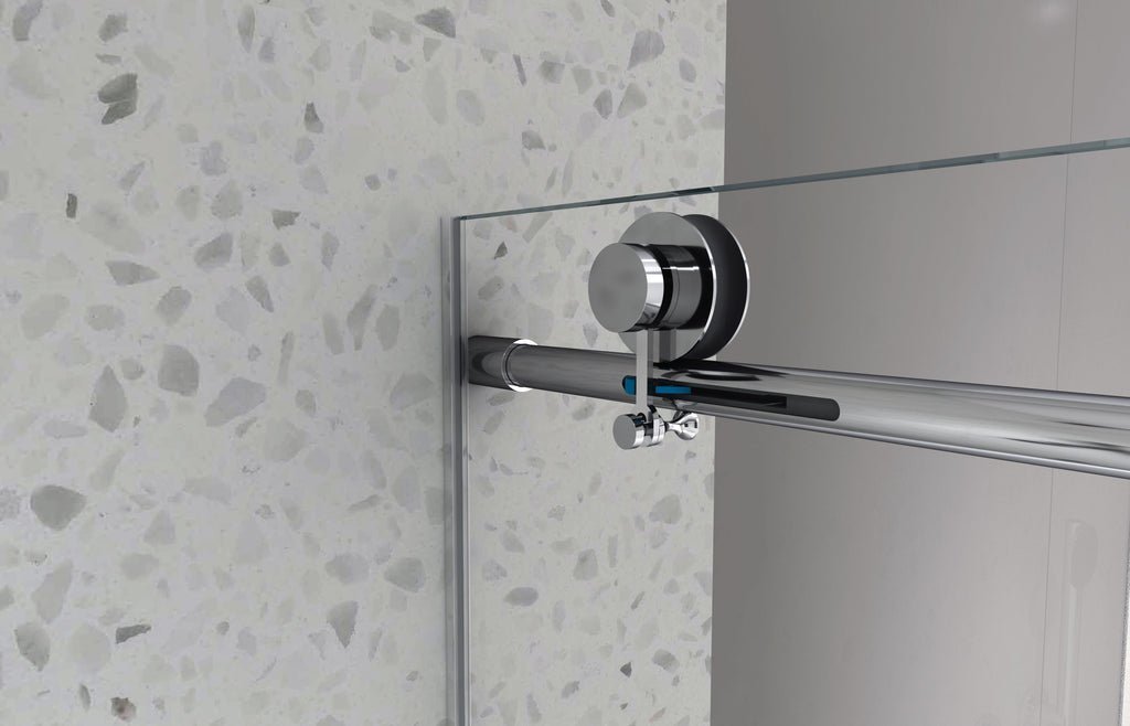 Brushed Nickel Frameless Shower Door with Soft Closing - 48 in x 48 in