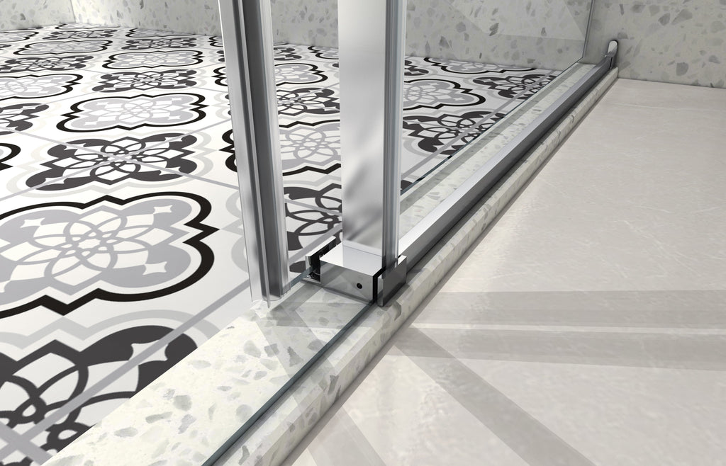Brushed Nickel Frameless Shower Door with Soft Closing - 48 in x 48 in
