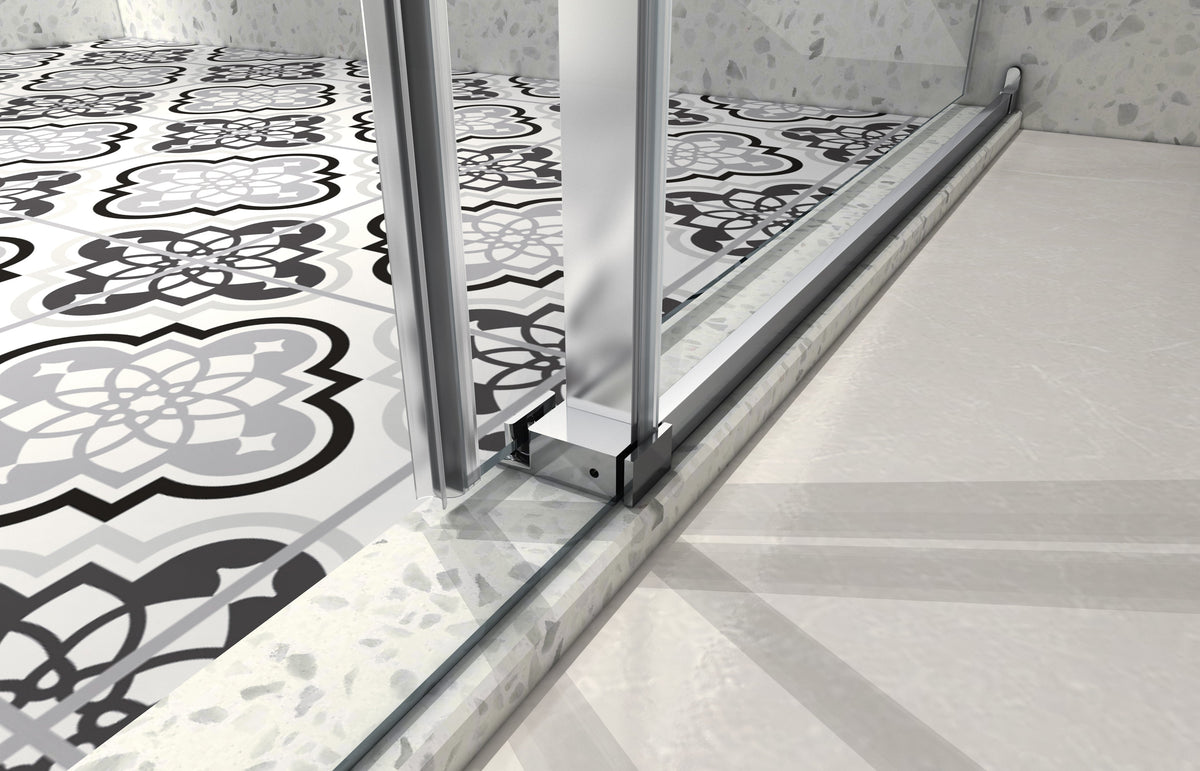 Brushed Nickel Frameless Shower Door with Soft Closing - 48 in x 48 in