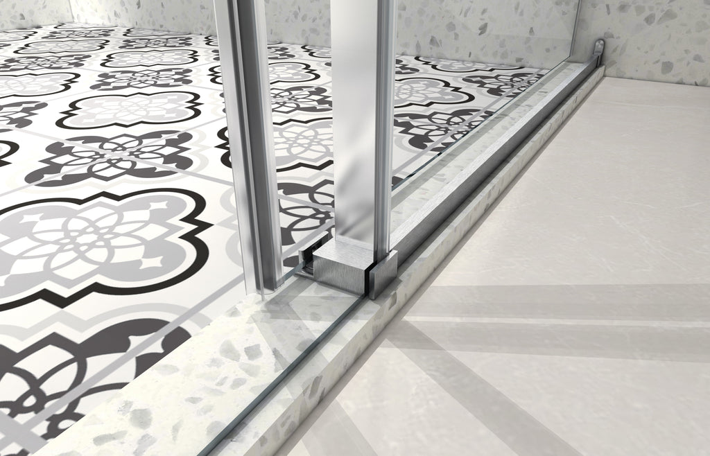 Brushed Nickel Frameless Shower Door with Soft Closing - 48 in x 48 in