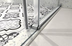 Brushed Nickel Frameless Shower Door with Soft Closing - 48 in x 48 in
