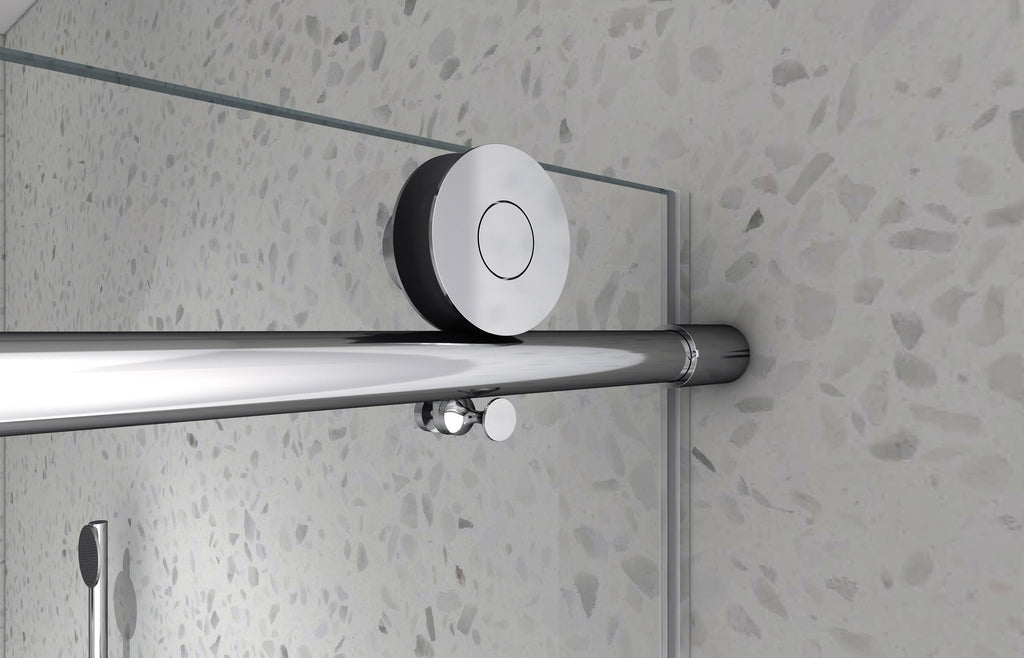 Brushed Nickel Frameless Shower Door with Soft Closing - 48 in x 48 in