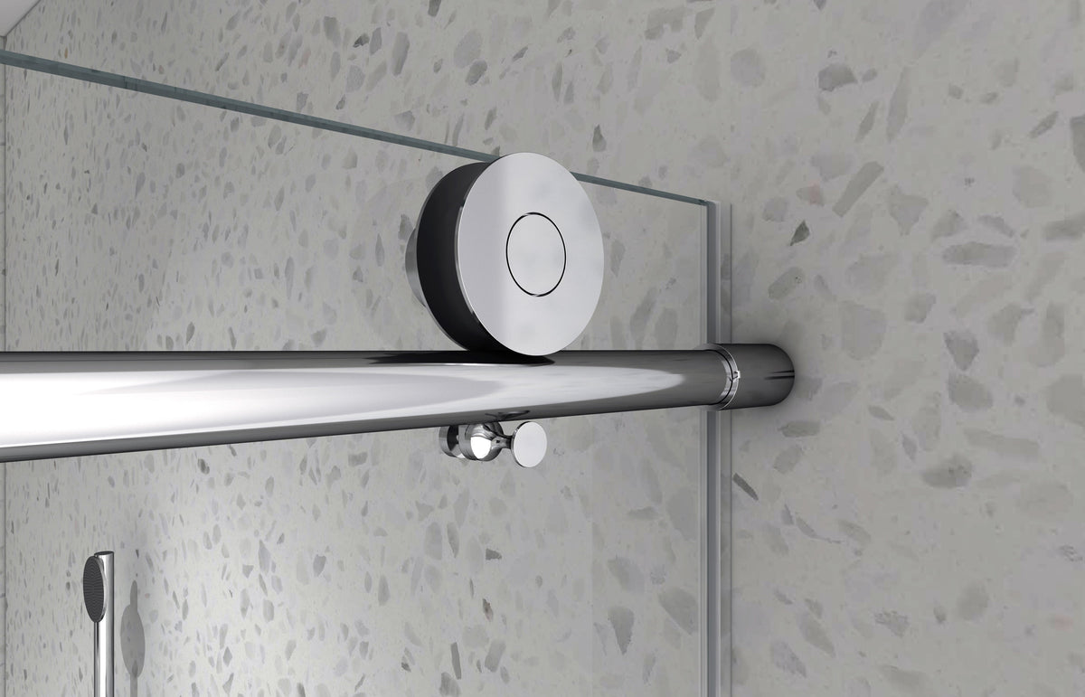 Brushed Nickel Frameless Shower Door with Soft Closing - 48 in x 48 in