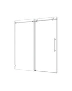 Brushed Nickel Frameless Shower Door with Soft Closing - 48 in x 48 in