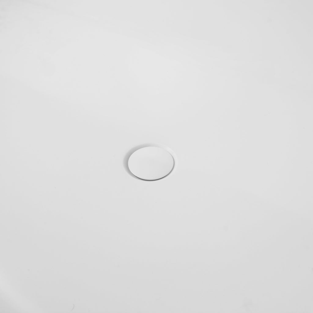 67 Inch Freestanding Solid Surface Soaking Bathtub with Freestanding Design - Matte White or Black