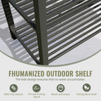 Outdoor Kitchen Island with Storage and Protective Cover - Aluminum