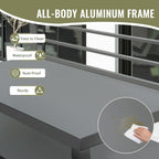Outdoor Kitchen Island with Storage and Protective Cover - Aluminum