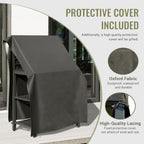 Outdoor Kitchen Island with Storage and Protective Cover - Aluminum