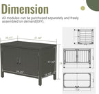 Outdoor Kitchen Island with Storage and Grill Table - Aluminum