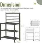 Outdoor Kitchen Island with Storage and Protective Cover - Aluminum