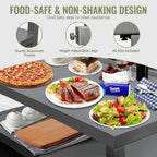 Outdoor Kitchen Island with Aluminum Storage and Protective Cover - Silver