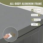 Outdoor Kitchen Island with Storage and Grill Table - Aluminum