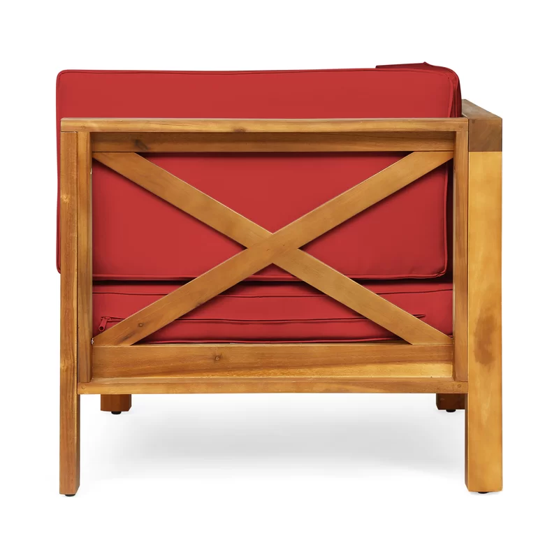 Brava X-Back Loveseat with Water-Resistant Cushions - Red or White