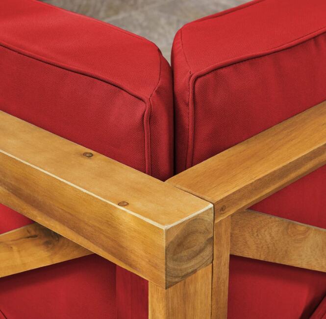 Brava X-Back Loveseat with Water-Resistant Cushions - Red or White