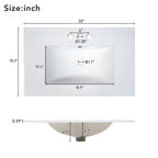 30" Bathroom Vanity with Sink Combo Set with Solid Wood Frame - Grey
