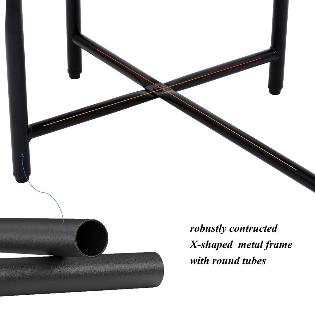 Small Coffee Table with Wood Storage Shelf - Walnut Brown