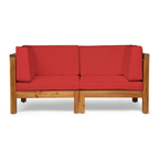 Brava X-Back Loveseat with Water-Resistant Cushions - Red or White