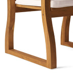 7-Piece Acacia Wood Outdoor Dining Set with Cushions - Teak or Cream,Teak