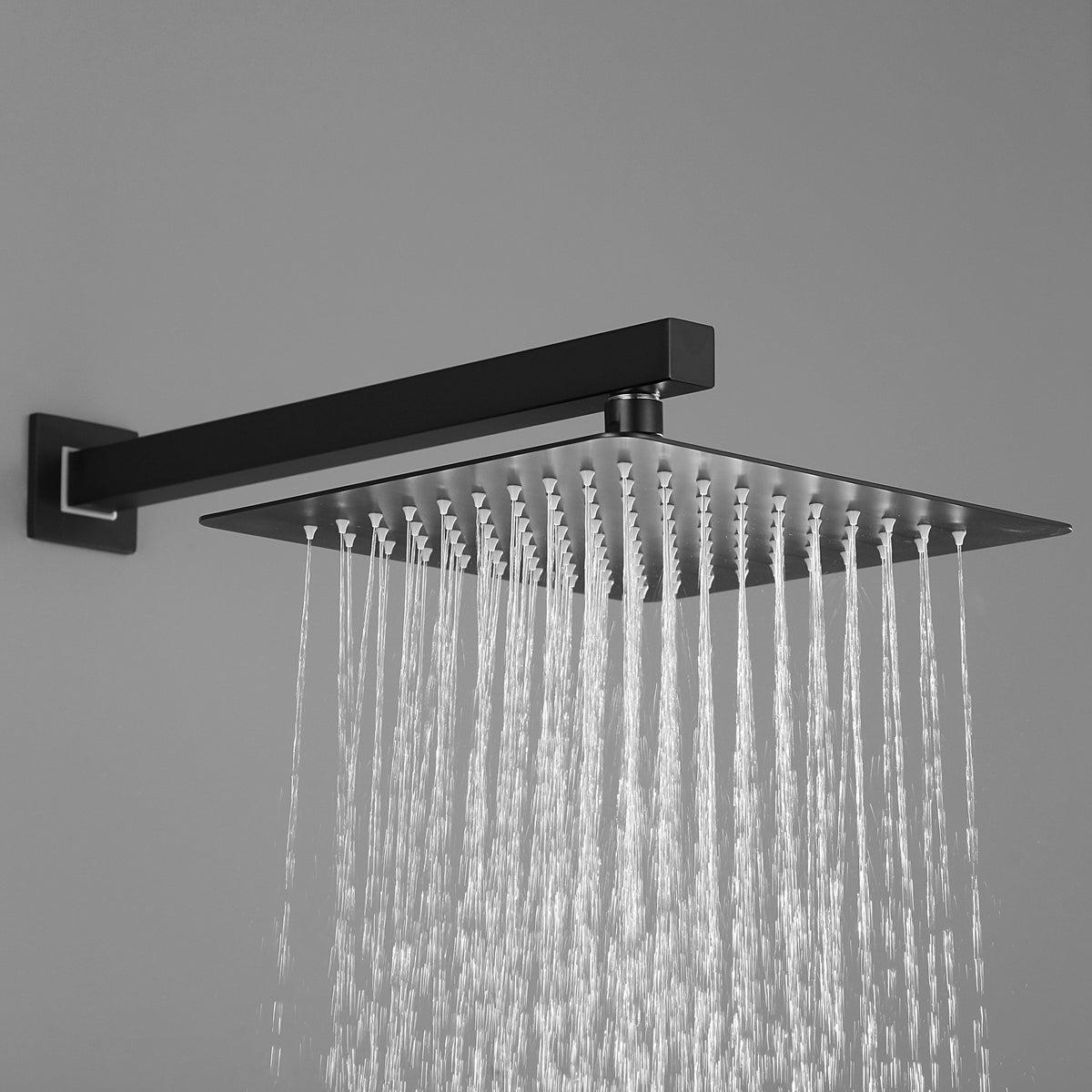 10 Inch Freestanding Tub Faucet with Luxury Rain Shower Head - Brass