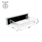 Queen Size Bed with 4-Drawer Storage - Boucle Upholstery