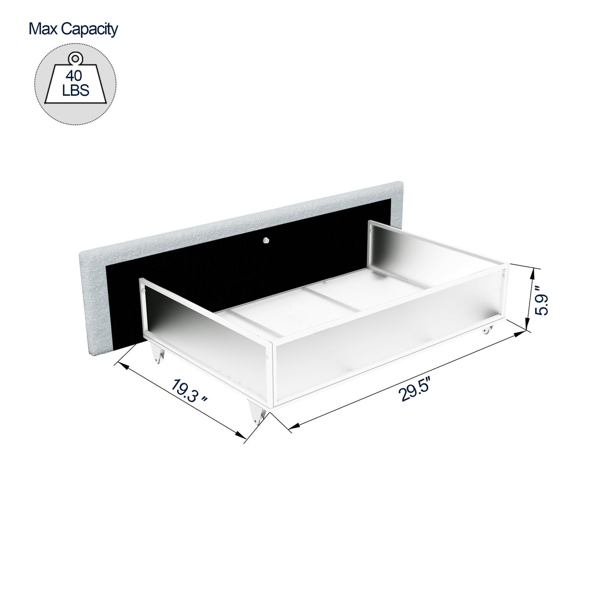 Queen Size Bed with 4-Drawer Storage - Boucle Upholstery