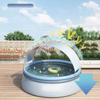 118" Inflatable Outdoor Swimming Pool with Reinforced PVC - Aqua Grey