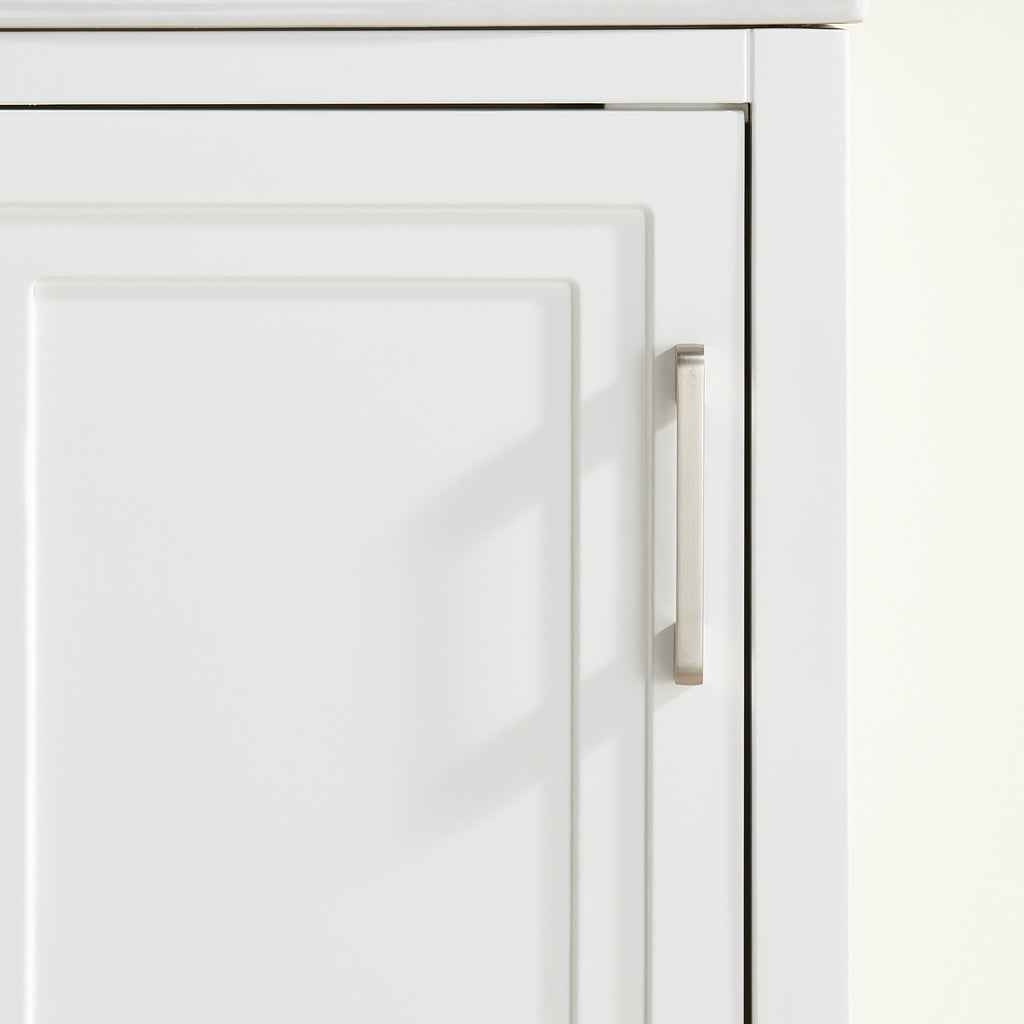 Fully Assembled 18'' Bathroom Vanity with Custom Handles - Solid Wood