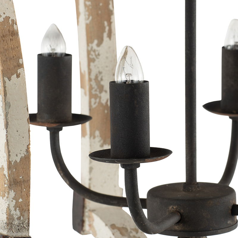 4 Light Chandelier - Cream