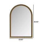 Vintage Iron Art Arch Mirror with Table & Wall Display Options - Gold or Pearl Silver