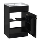 Bathroom Vanity with Sink and Adjustable Shelf - Multiple Colors