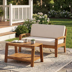 2 Piece Outdoor Conversation Set with Water-Resistant Cushions - Multiple Colors