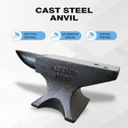 Cast Steel Single Horn Anvil with Polished Surface - Black