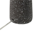 Artisan Multicolor Glass Table Lamp with Linen Shade - Black & Beige