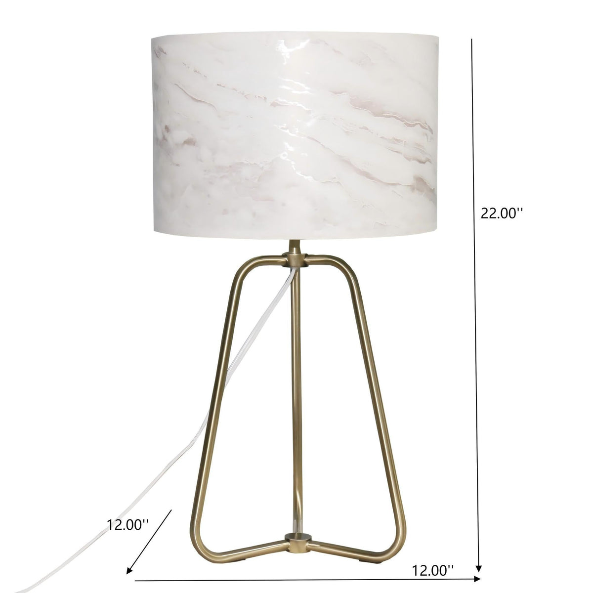 White Desk Lamp with Metal Base - Optima