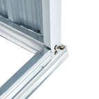 Galvanized Steel Firewood Rack with Roof - Gray
